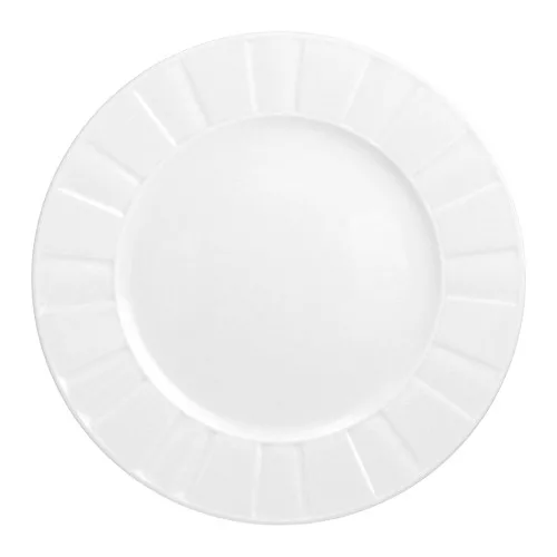 Lapostányér Rotberg Porcelain® Oslo, 27 cm, fehér, porcelán, 6 darabos készlet