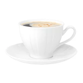   Mokkáscsésze+alj Rotberg Porcelain® Oslo, 10 cl, fehér, porcelán, 6 darabos készlet