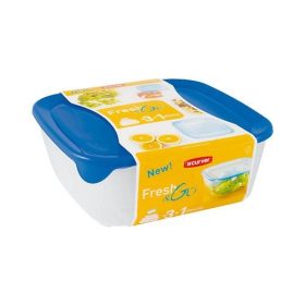   Ételtartó szett CURVER Fresh&Go 4 db-os 0,8L+1,7L+2,9L+0,25L átlátszó/átlátszó kék 182596
