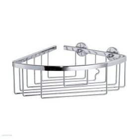   Tárolókosár fürdőszobai, fali, sarok krómozott tesa Aluxx