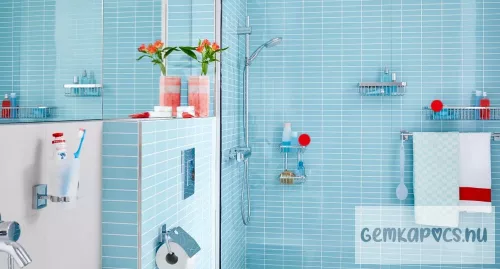 Tárolókosár fürdőszobai fali krómozott Tesa® Aluxx 40207