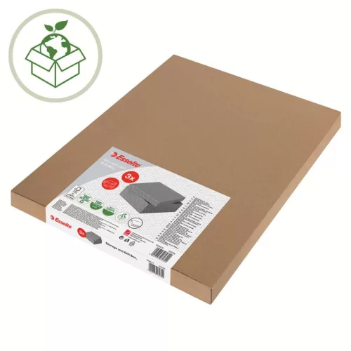 Tároló- és ajándékdoboz szett Home, 3 darabos, szürke