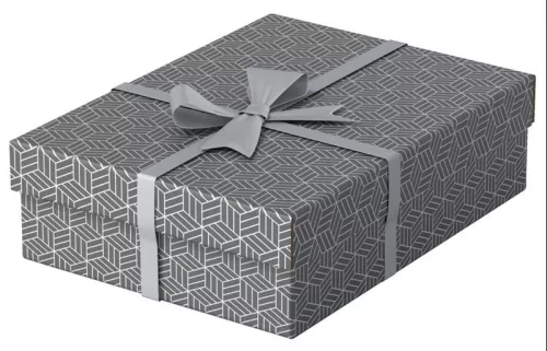 Tároló- és ajándékdoboz szett Home, 3 darabos, szürke