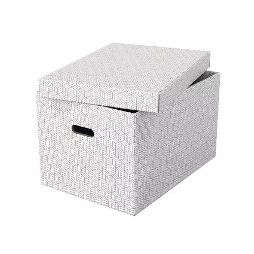 Tárolódoboz szett Home, kocka alakú, 3 darabos, fehér