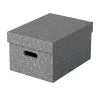 Tárolódoboz szett Home, kocka alakú, 3 darabos, szürke