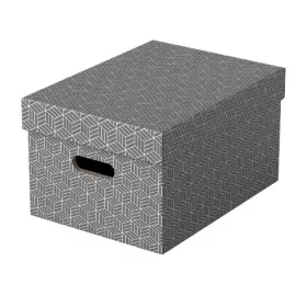 Tárolódoboz szett Home, kocka alakú, 3 darabos, szürke