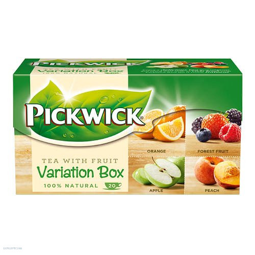 Tea Pickwick Gyümölcsvar.IV. narancs, erdei gyümölcs, őszibarack, alma