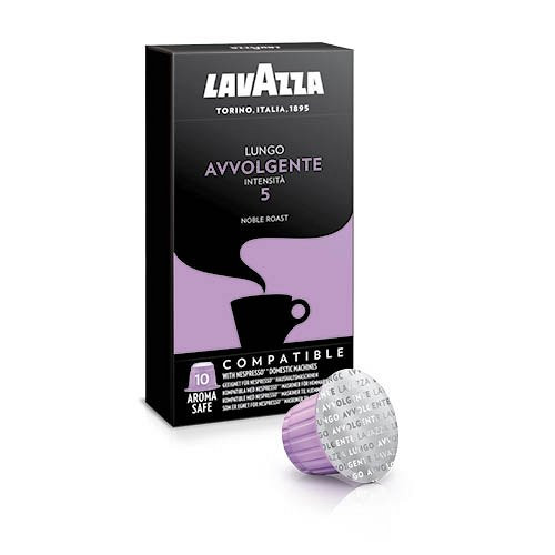 Kávékapszula Nespresso kompatibilis Lavazza Lungo Avvolgente X 10