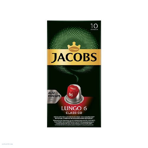 Kávékapszula Nespresso kompatibilis Jacobs Lungo 6 Classico 10 db