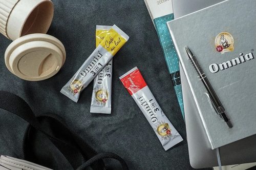 Kávé Douwe Egberts Omnia 3in1 Café au lait 10x12.5g instant