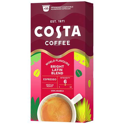 Kávékapszula Nespresso kompatibilis Costa Coffee Bright Blend 10 x 5,7g