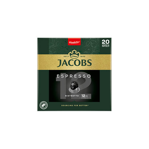 Kávékapszula Nespresso kompatibilis Jacobs Espresso 12 Ristretto, 20 db