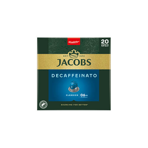 Kávékapszula Nespresso kompatibilis Jacobs Lungo 6 Decaff, 20 db
