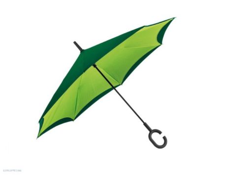 Fordítva működő esernyő sötétzöld/világoszöld