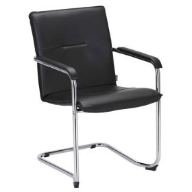Tárgyalószék Rumba-S textilbőr fekete-fekete