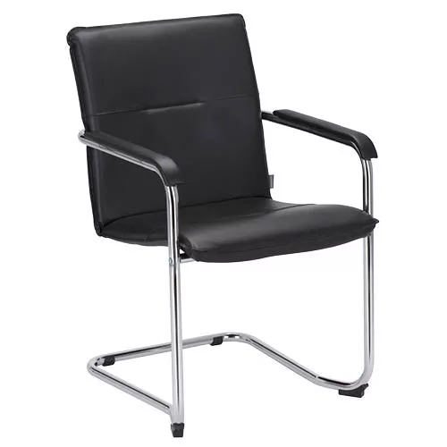 Tárgyalószék Rumba-S textilbőr fekete-fekete