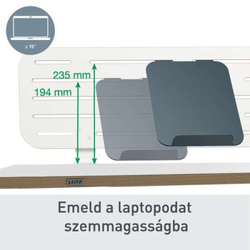 Asztali rendszerező Leitz Ergo, kisméretű, függőleges, laptoptartóval
