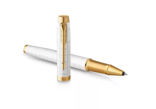 Rollerirón PARKER ROYAL IM PREMIUM GYÖNGYHÁZFEHÉR CIZELLÁLT, ARANY KLIPSZ 2143646