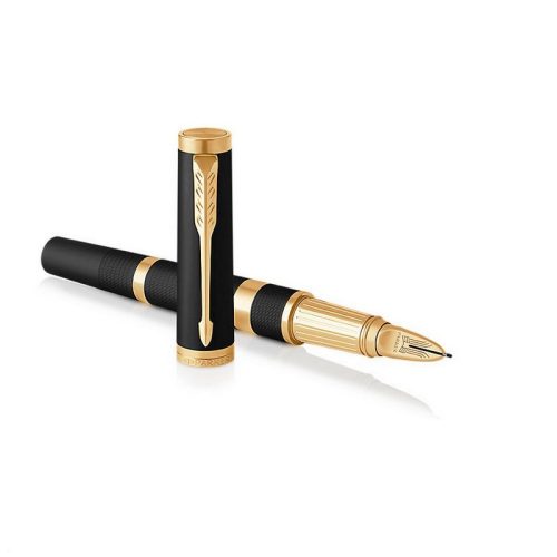 Golyósirón PARKER ROYAL INGENUITY Premium Black Rubber and Metal GT,  5TH, fekete gumírozott, arany klipsz díszdobozban