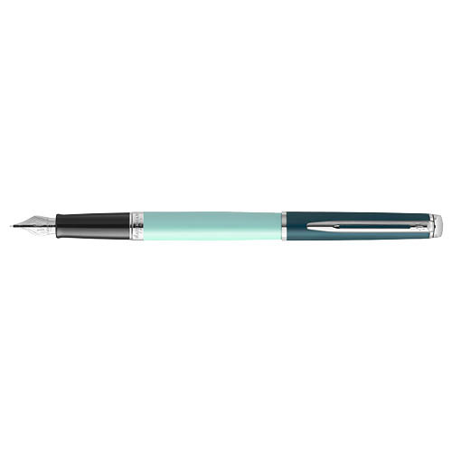 Töltőtoll WATERMAN HÉMISPHÈRE COLOR BLOCKING zöld, ezüst klipsz díszdobozban