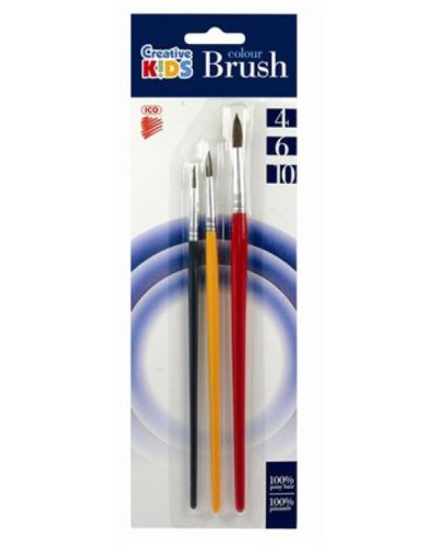 Ecset ICO Creative Kids, festett, 3 db-os készlet, 4-6-10