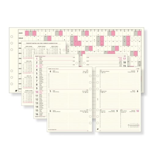 Pótlap, Saturnus L311, fix napos, éves heti tervező