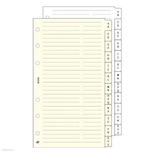 Pótlap, Saturnus L315, telefonregiszter