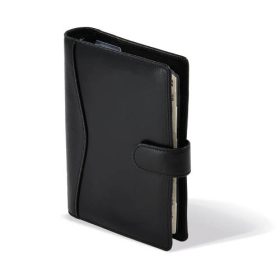   Gyűrűs kalendárium Saturnus M212, simított marhabőr, fekete