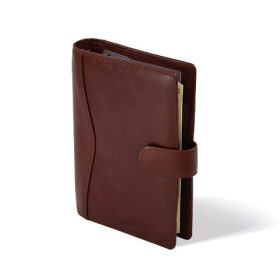   Gyűrűs kalendárium Saturnus M212, simított marhabőr, barna