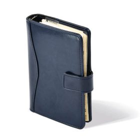 Gyűrűs kalendárium Saturnus fényes műbőr L231 kék