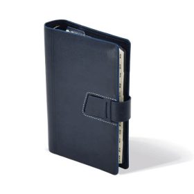   Gyűrűs kalendárium Saturnus bőrhatású műbőr L221 kék