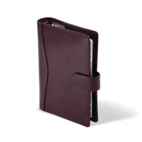   Gyűrűs kalendárium Saturnus L418, újrahasznosított fényes bőr, bordó