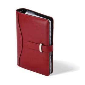   Gyűrűs kalendárium Saturnus fényes bőrhatású műbőr S437 bordó