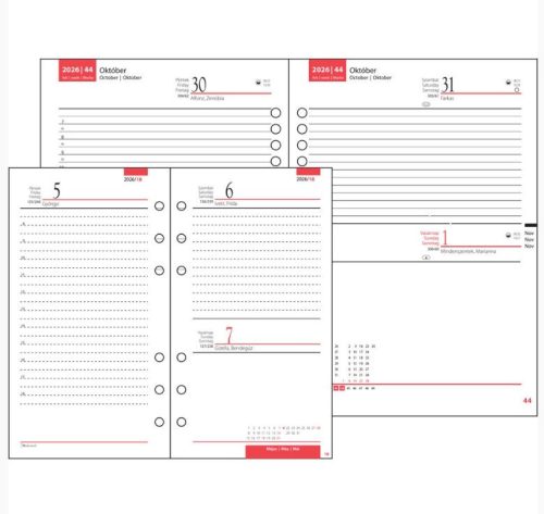 Pótlap, 401, éves napi tervező