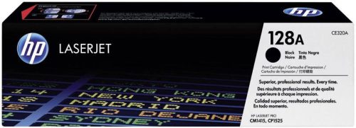 HP CE320A doboz sérült TONER (No.128A BK b ware)