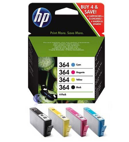 HP tintapatron SD534EE No.364, csomag (B,C,M,Y)