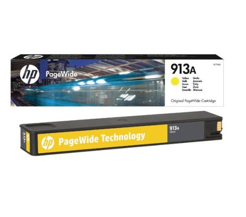 HP tintapatron F6T79AE No.913, sárga, 3000 old.