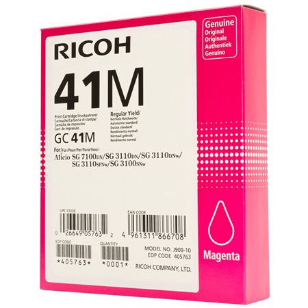 Ricoh gélpatron GC41M, bíbor,  2200 old., 405763