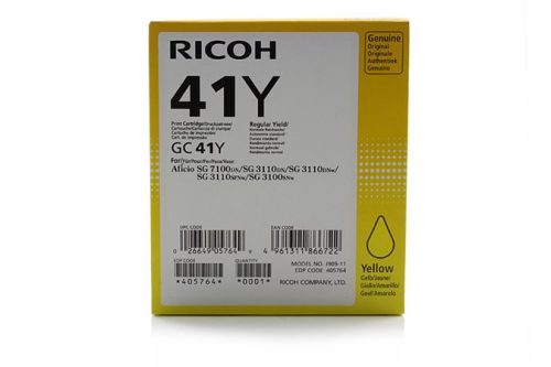 Ricoh gélpatron GC41Y, sárga, 2200 old., 405764