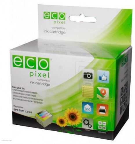 ECOPIXEL tintapatron For Use HP OfficeJet 4500 CC656AE No.901 színes