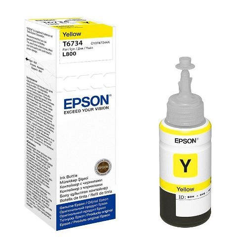 Epson tintapatron T6734, sárga, 70 ml