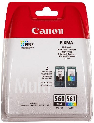 Canon tintapatron PG-560+CL-561 szett (fekete+színes) 180 old.