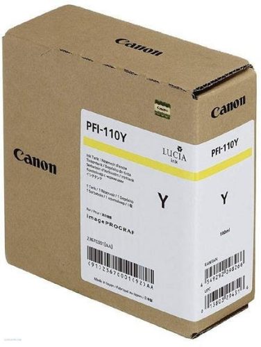 Canon tintapatron PFI-110Y sárga 160 ml