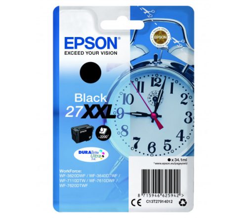 Epson tintapatron T2791, fekete, 34,1 ml, 2200 old.