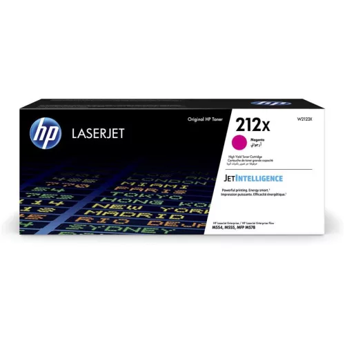 HP lézertoner W2123X No.212X bíbor 10.000 old.