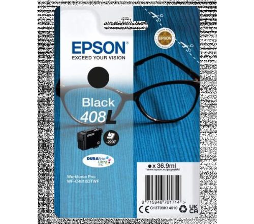 Epson tintapatron T09K1 No.408L, fekete, 36,9 ml, 2200 old..