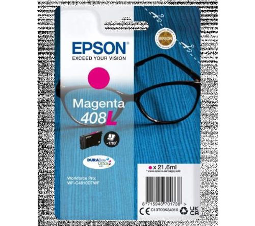 Epson tintapatron T09K3 No.408L, bíbor, 21,6 ml, 1700 old.