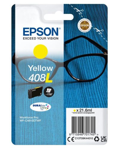 Epson tintapatron T09K4 No.408L, sárga, 21,6 ml, 1700 old.
