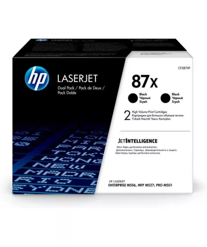 HP lézertoner CF287XD No.87X fekete 2x18.000 old.