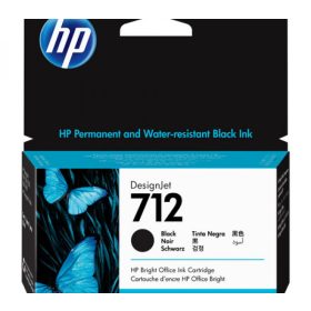 HP tintapatron 3ED70A No.712, fekete, 38 ml